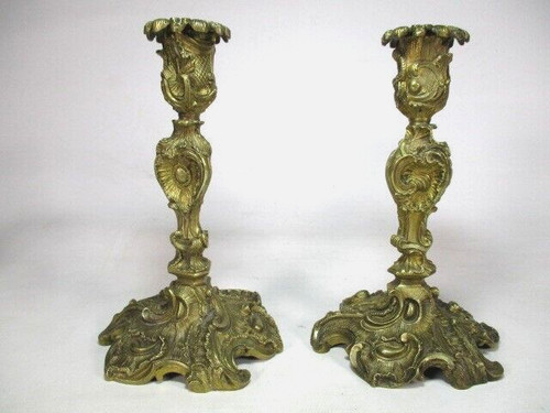 Paar kerzenleuchter bronze - paar,