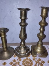 Drei Kerzenleuchter Messing