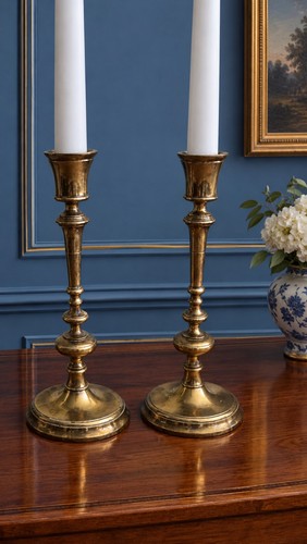 Paar biedermeier kerzenhalter - paar,