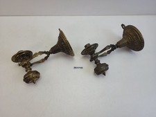 2x Wandkerzenhalter Messing