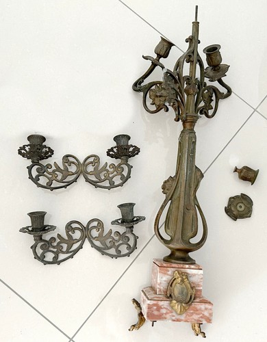Ori jugendstil kerzenständer - jugendstil,