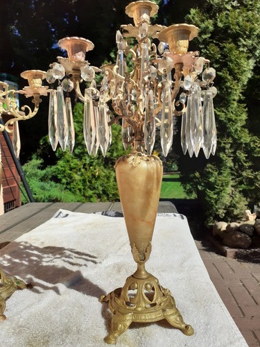Kandelaber armig mit marmor - kandelaber,